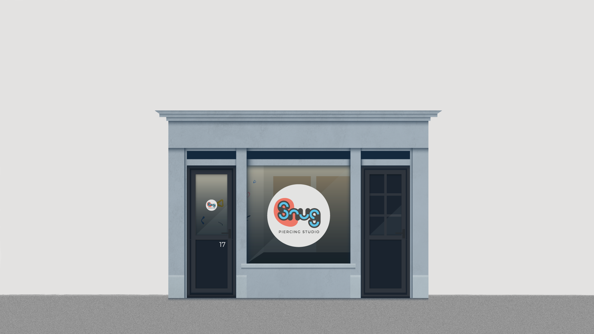 Illustration of Snug Piercing Studio, a modern and professional piercing studio located in Newport, Isle of Wight. Inside, the studio offers a clean, welcoming space specialising in high-quality body piercings, jewellery, and aftercare. Known for expert piercers, strict hygiene standards, and a wide selection of jewellery, Snug Piercing Studio is a go-to destination for safe and stylish body piercings.