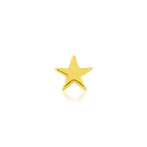 A close up photo of the Junipurr Jewelry Gold Star